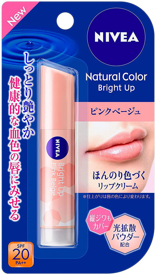 Nivea Natural Color Lip Bright Up Pink Beige Japan With Love