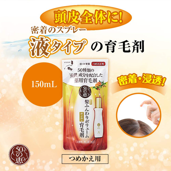 Rohto 50 No Megumi Hair Growth Formula [refill] 150ml - Japanese Hair Care Products