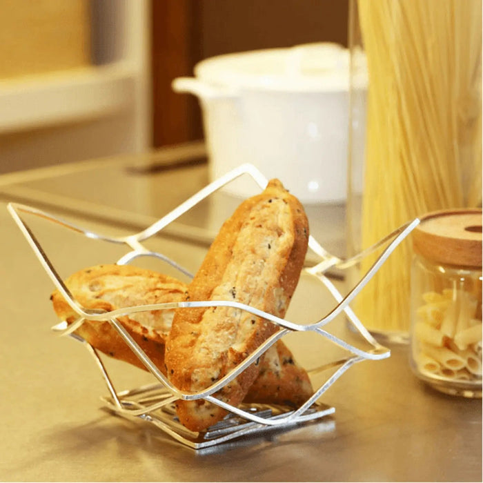 Nousaku Kago Hand-Crafted Cast Tinware Flexible Folding Basket – Square 120x120mm