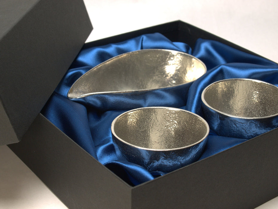 Can Do Nousaku Katakuchi Sake Cup Set 2Pcs Japan Traditional Craft Luxury Gift Box 3 Gifts