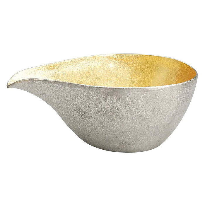 Nousaku Tinware Katakuchi Lipped Sake Server 365ml - Gold