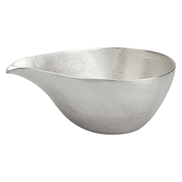 Nousaku Tinware Katakuchi Lipped Sake Server 280ml - Silver