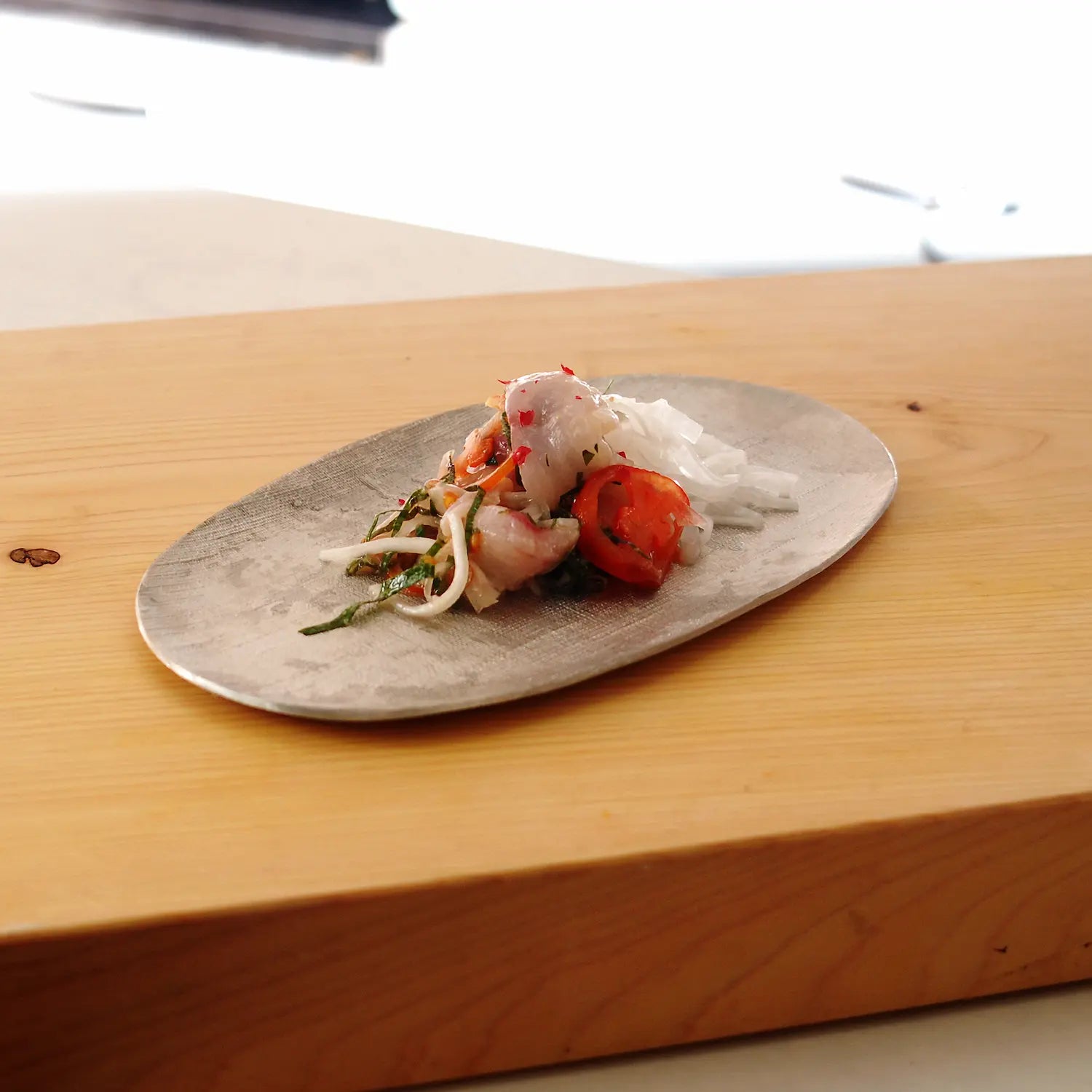 Nousaku Tinware Medium Long Plate Nunome