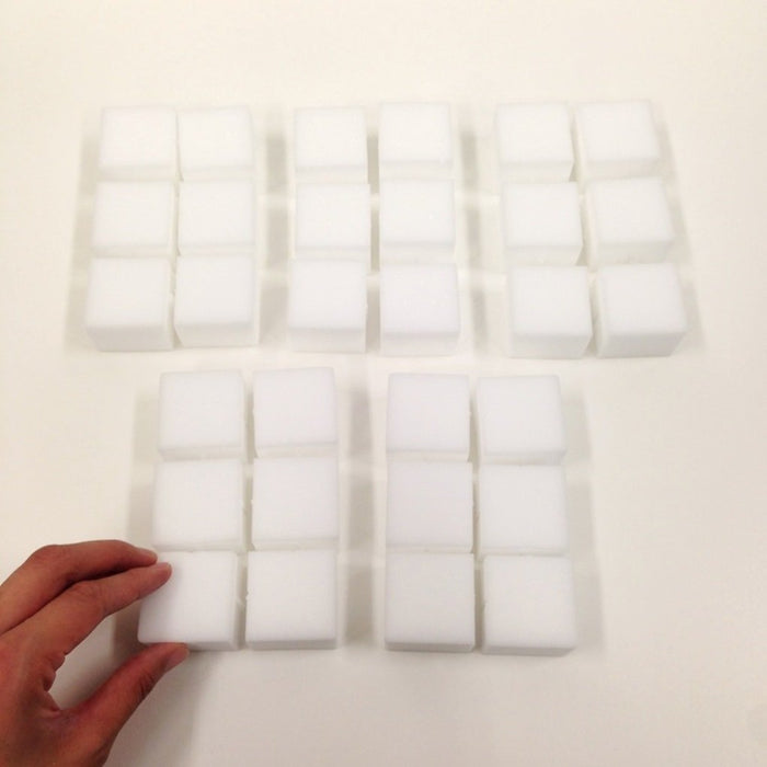 Ohe 密胺海绵 白色立方体 4X4X3.1 厘米 日本 - 30 块 只需用水即可去除污垢 - Ichigekun