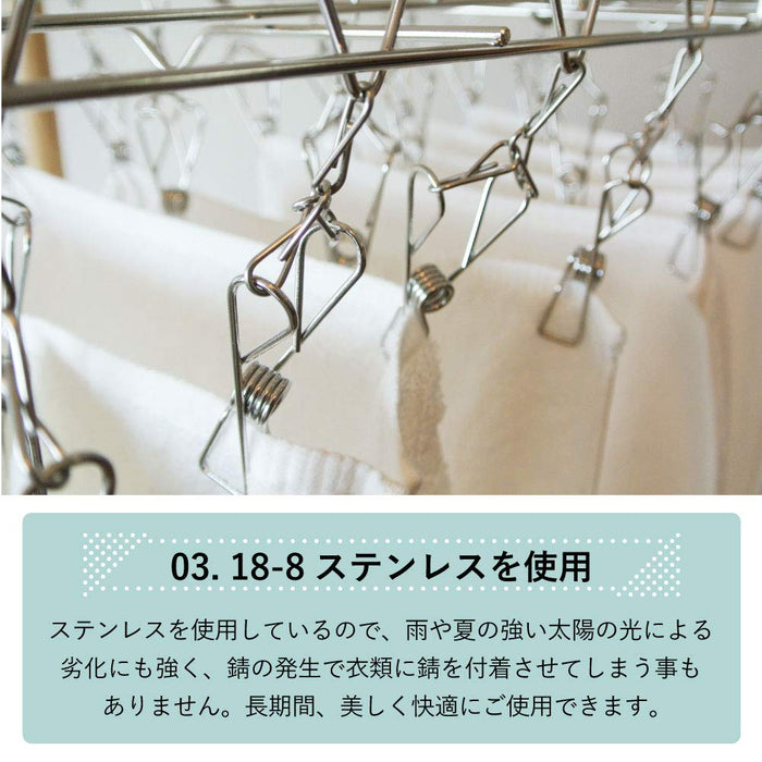 Ohki Works (Ohki) 日本不锈钢衣架 Dl 00381-4 银色 59.5X35Xh40Cm 防缠结