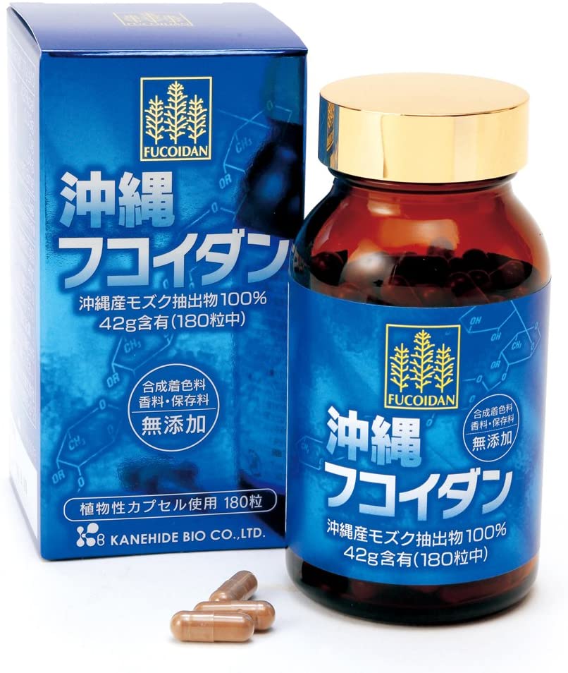 Fukoidan 海の精命 EXTRA DRINK（10本入り） Kanehide Bio Okinawa Fucoidan 295mg x 180 Tablets - Japan Minerals Hea