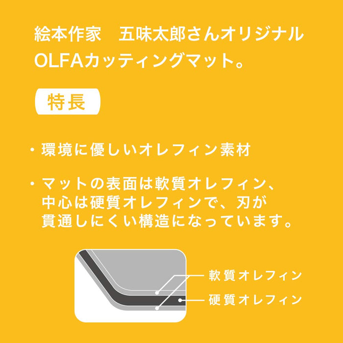 Olfa Japan Olefin Cutter Mat A4 Kitter Design Ocm-A4G
