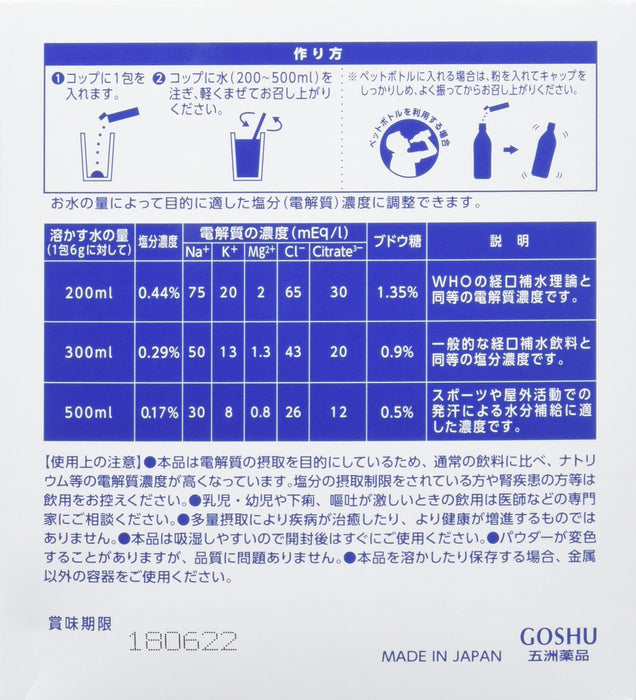 五洲药业口服补液粉双效 50包日本