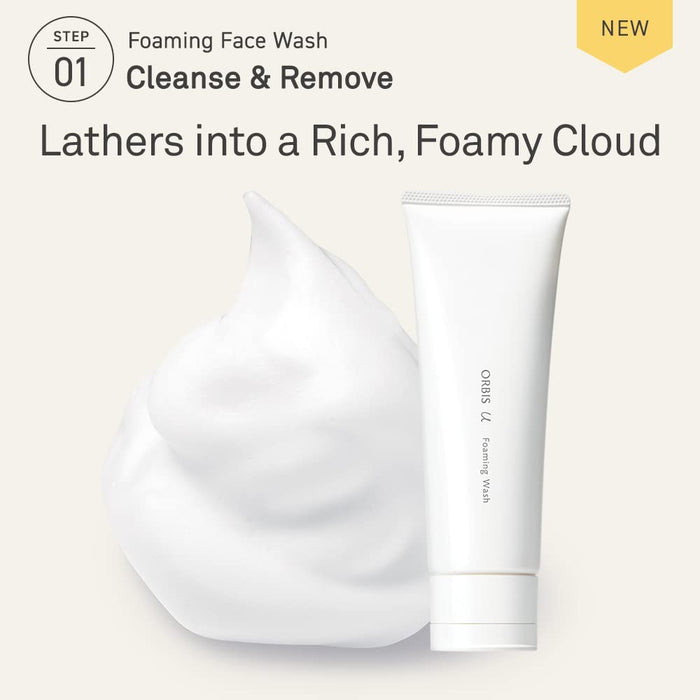 Orbis Japan Quasi-Drug Foaming Wash Aging Care Facial Cleanser 120G Cream - Moisturize & Prevent Roughness