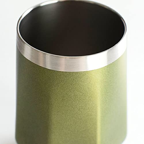 Oribe Platinum Hakkaku Tumbler Green Vacuum Insulated Japan Gift W/Lid