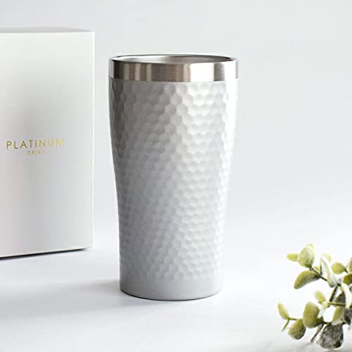 Oribe Platinum Thermo Tumbler Silver Boxed | Japan | Vacuum Thermal Cold Insulation Gift New Life