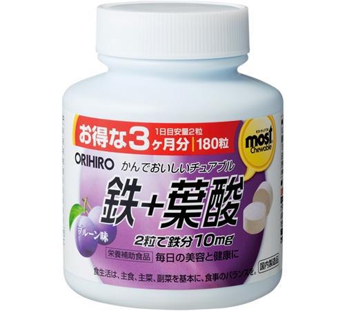 Orihiro Chewable Iron 180 Tablets Japan With Love