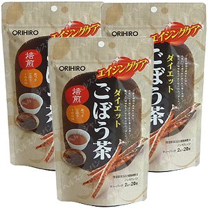Orihiro Japan Diet Burdock Tea 20 Pack 3 Bag Set (108 Characters)