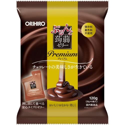 Orihiro Purun Konjac Jelly 5 Types Set Japan (Choc Matcha Coffee Milk Tea Almond Milk) 20G X 6 Each