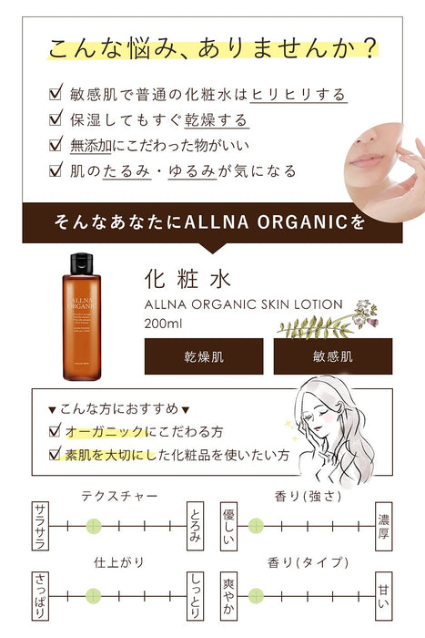 Allna Organic Japan Lotion High Moisturizing 200Ml