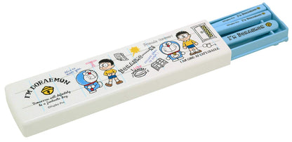 Osk Bento Box Lunch Pull Lid Doraemon Japan W/Chopsticks/Spoon/Sliding/No Clicking - Dishwasher Safe Ct-27