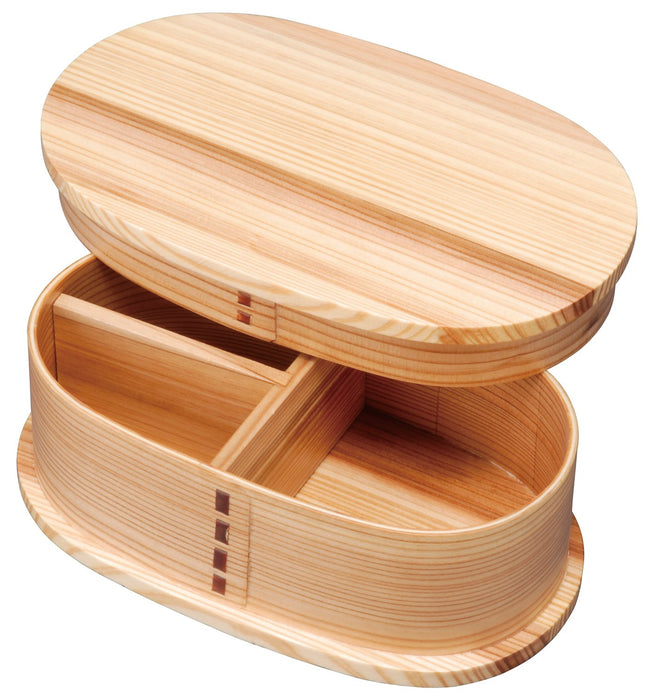 Ruozhao 日本Magewappa椭圆形单层饭盒自然色Fh10