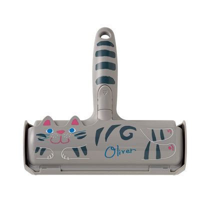 Pakupaku Roller Oliver Reusable Cat Hair Removal Brush Cleaner For Dog/Cat/Pet Carpet/Mat - Japan Seal Direct Sales