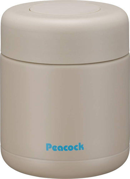 The-Peacock Peacock Food Jar 300Ml Stainless Steel Japan Sand Beige Lkd-30 Ca