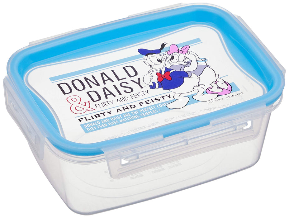 Pearl Kinzoku Disney Rectangular Storage Container Made In Japan Wd-9058 Donald & Daisy
