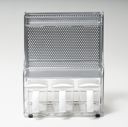 Pearl Metal Kinzoku Kitchen Storage 2 Seasoning Stand 3 Tiers Japan H-7487