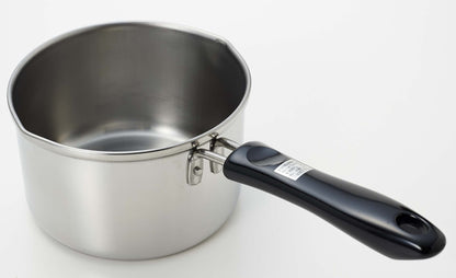 Pearl Metal Kinzoku Milk Pan 13Cm Ih Compatible Japan H-5171 Silver