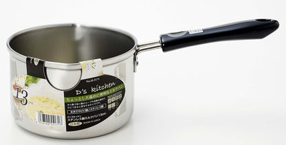 Pearl Metal Kinzoku Milk Pan 13Cm Ih Compatible Japan H-5171 Silver