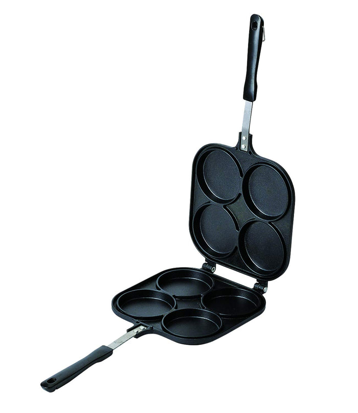 Pearl Metal Kinzoku Oyatsu De Seii Fluorine Grill Large 4 Holes Made In Japan D-6537