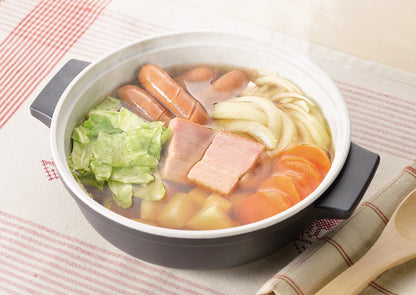 Pearl Metal Kinzoku Petit Cook Earthenware Microwave Pot 18Cm Japan Hb-2465