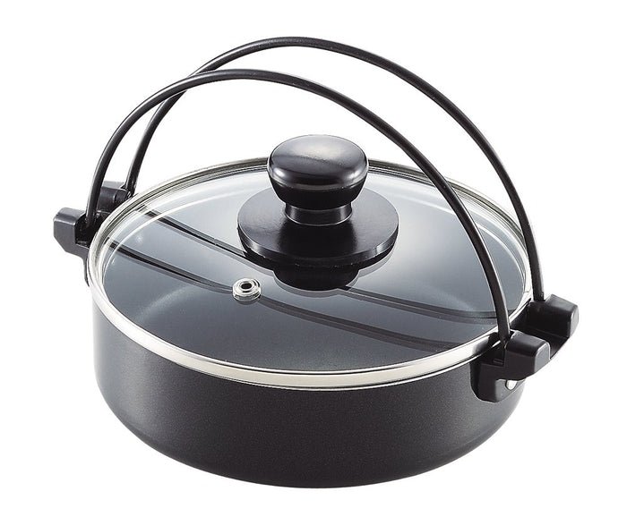 Pearl Metal Japan 16Cm Ih Compatible Glass Sukiyaki Pot W/ Lid Hb-2456