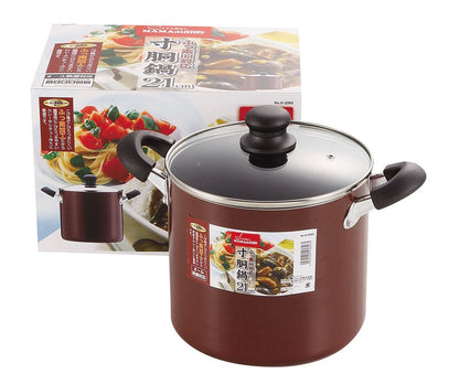 Pearl Metal Japan Kinzoku Zundo Pot 21Cm Ih Compatible Glass Pot Lid Waco Trading Mama Dinner H-2093