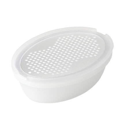 Pearl Metal Japan Grater White 9.5X6X3Cm Gagecon Cc-1204 W/ Ginger Garlic Grating Container