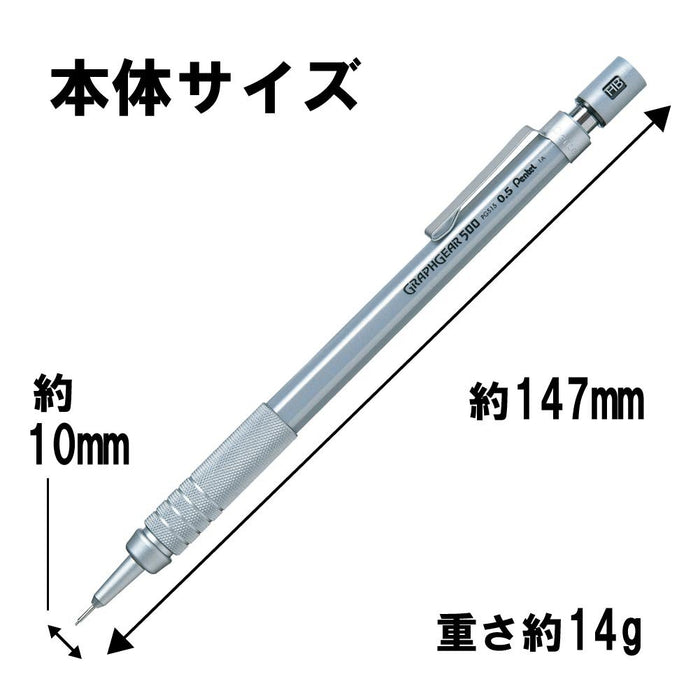 Pentel Graph Gear 500 0.5Mm Mechanical Pencil - Made In Japan - Pg515