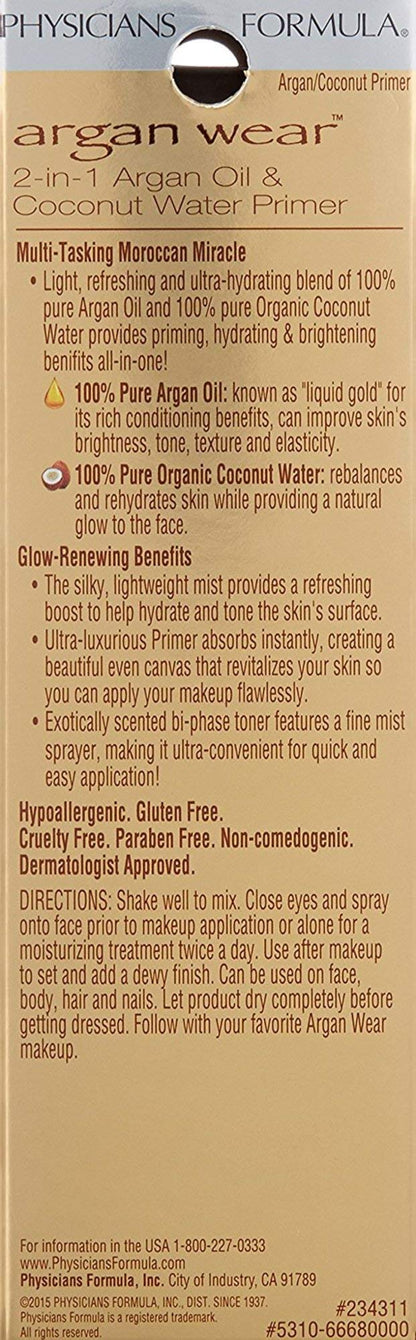 Physicians Formula 2-In-1 Argan Oil & Coconut Water Primer (30Ml) - Japan