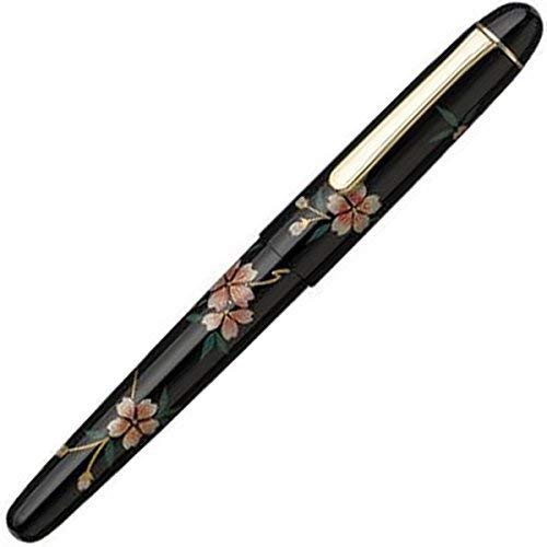 白金钢笔 #3776 Kagahira Maki-E Sakura Fine Point 日本（带转换器）