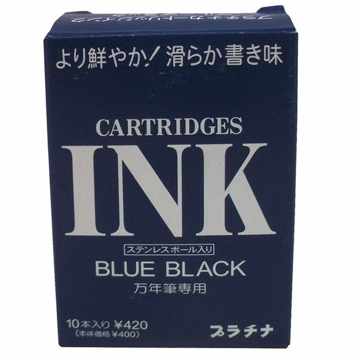 Platinum Fountain Pen Cartridge Ink Japan Blue Black 10 Spsq-400#3
