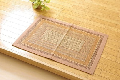Ikehiko Japan 60X120Cm Domestic Grass Entrance Mat Ranks Beige