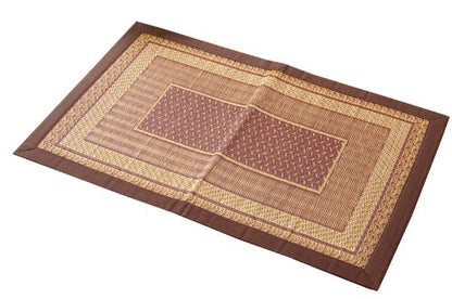 Ikehiko Corporation Japan Domestic Rush Entrance Mat 60X120Cm Ranks Wine