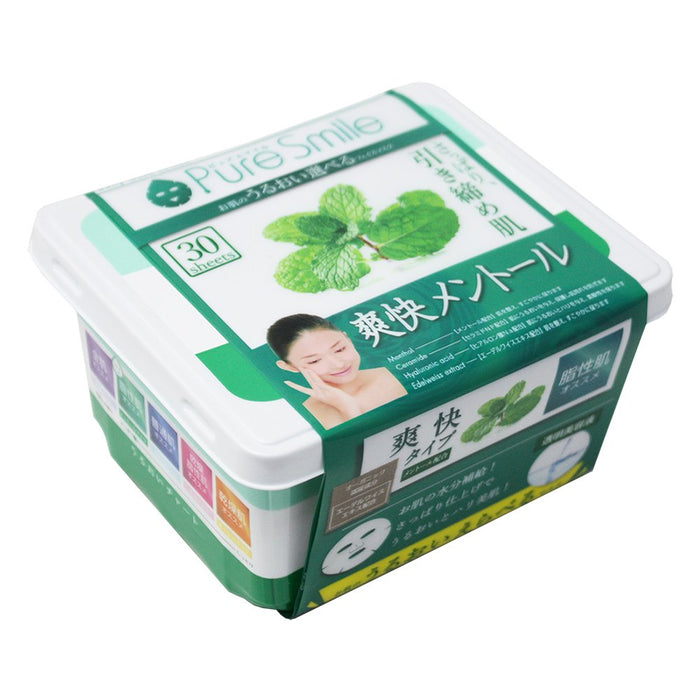 Pure Smile Japan Face Mask 30 Sheets Refreshing Menthol 3S02 (X 1)