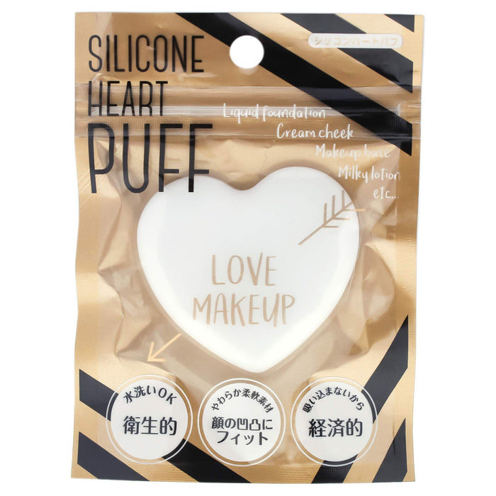 Pure Smile Japan Silicon Heart Puff Matte White Shpm02