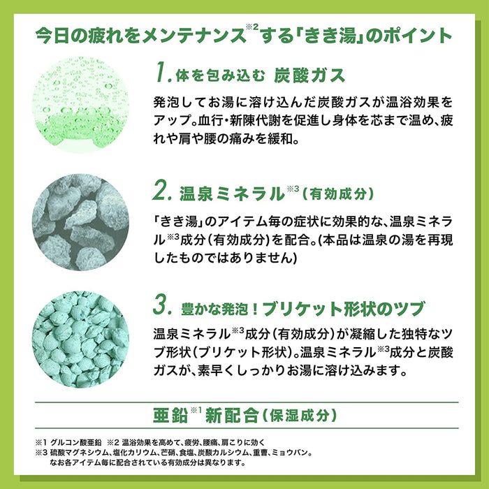 Kikiyu Carbonated Bath Salt Alum Japan Hot Spring Foaming 360G Transparent