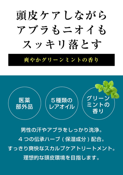 Maro Deo Scalp Treatment Men'S Medicated Dandruff Itch Odor Prevention Japan 480Ml