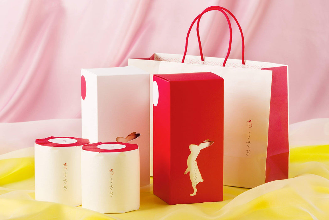 兔子 4 卷红白礼盒带纸袋豪华卫生纸 [款待礼品奖] 日本家庭庆祝礼物