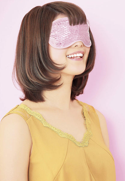 Ladonna Relaxation Aqua Bubble Eye Pillow Rx14-Aq Pink Japan