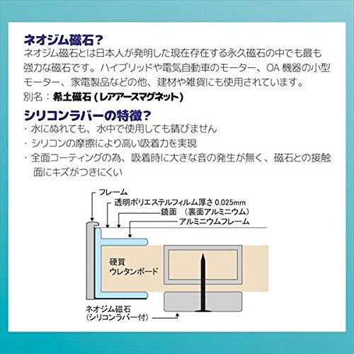 Refex Rmm-1Sg 30X60Cm Champagne Gold Magnet Mirror - Made In Japan