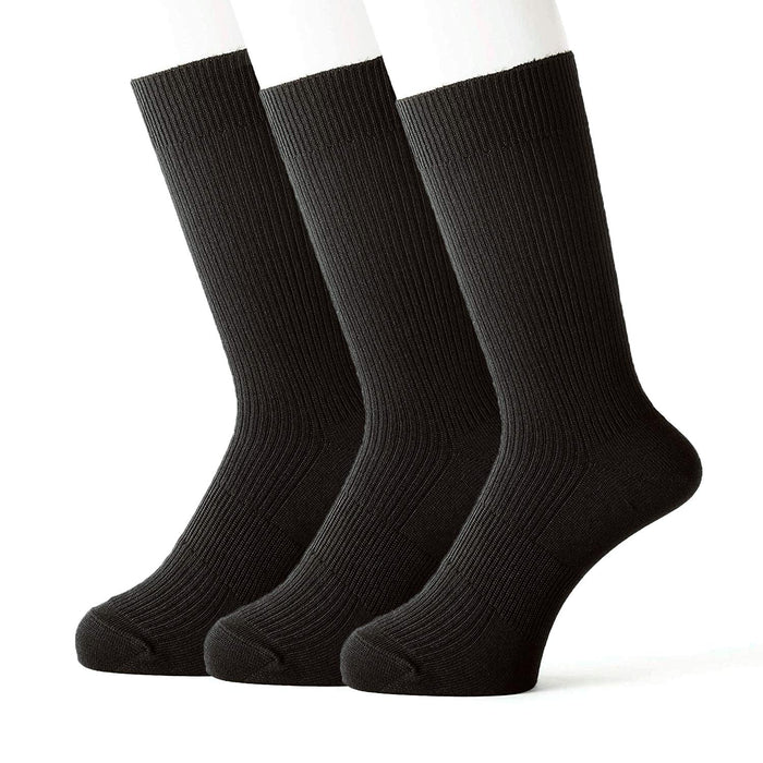 Renfro Men'S Business Socks Japan Deodorant 27-30Cm Black 3-Pair Set