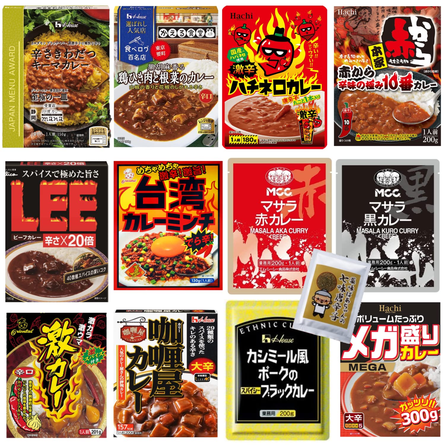 12　Pouch　Generic　Japan　Curry　Retort　Product　Spicy　Room　Types　Set　Tem