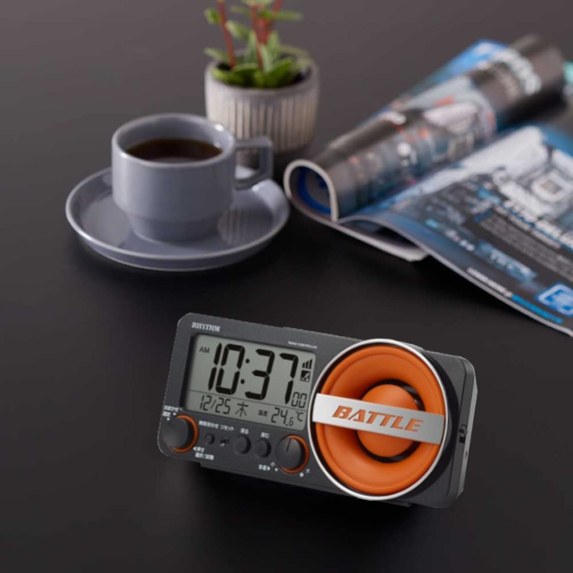 Rhythm Alarm Clock Radio Loud Volume 1K Patterns Electronic Sound 8Rz230Sr02 Black - Japan 8.5X18.4X5.8Cm