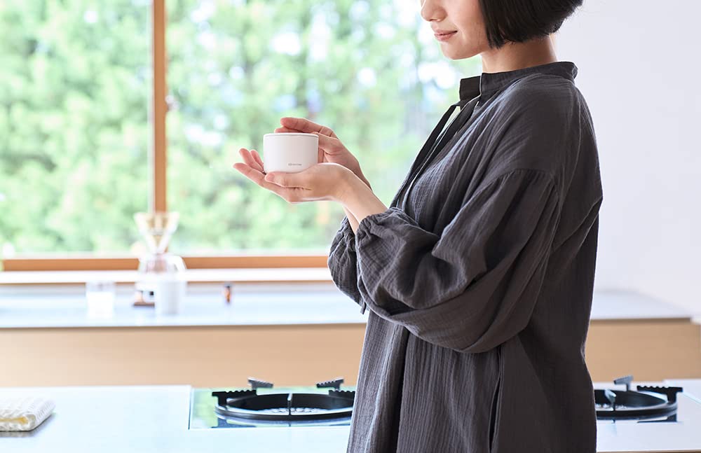 Rhythm Aroma Diffuser Waterless Japan Tabletop Fan Type 3 Oil Pads 6.2X7.4X7.4Cm Cordless Usb 2-Way Power Supply Pearl Color