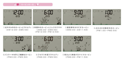 Rhythm Japan Kirby'S Dream Land Alarm Clock Digital Calendar Pink 10X16.2X4.5Cm 8Rda81Kb03